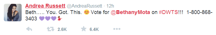 Andrea Russett says to vote.