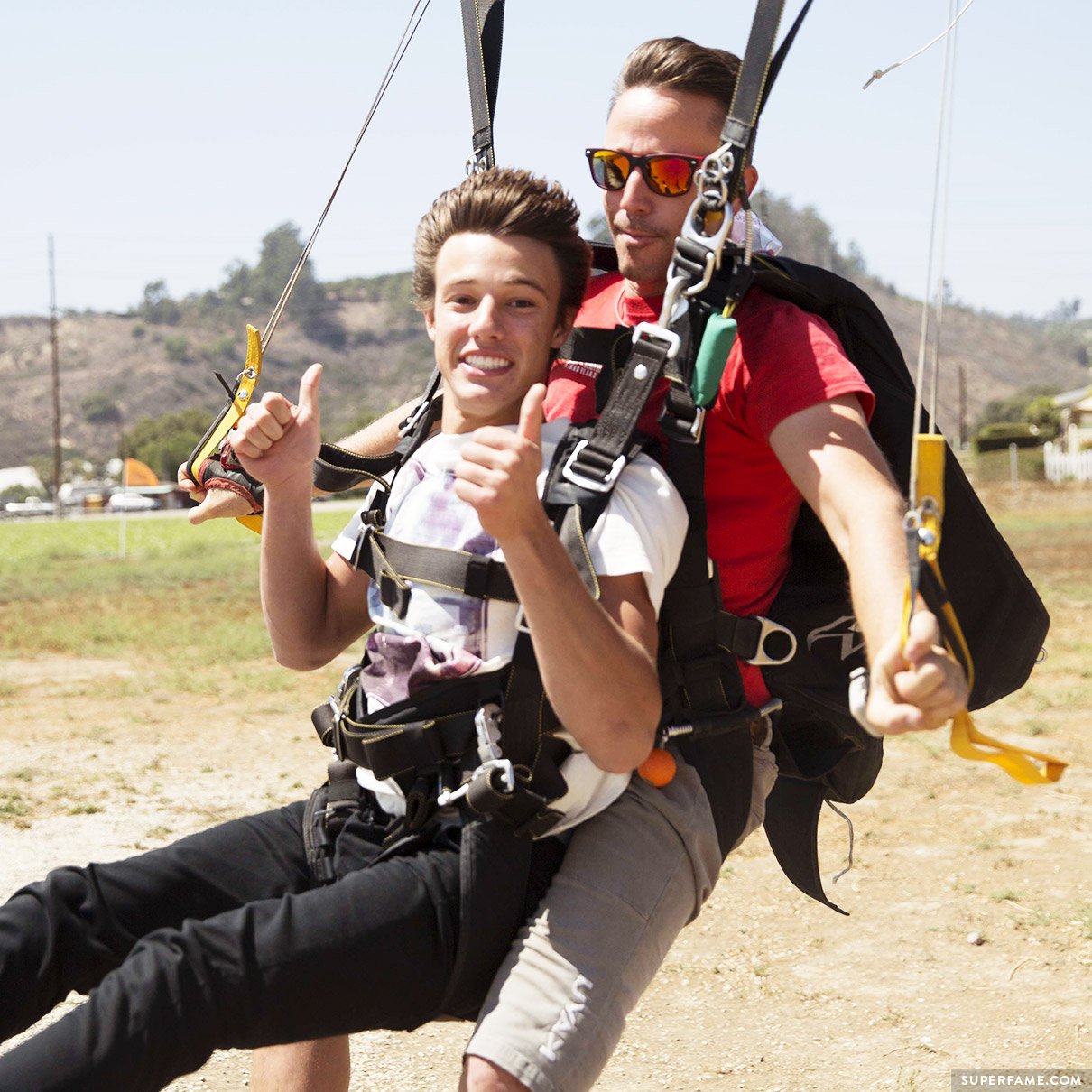 Cameron Dallas lands on earth.