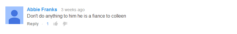 Fan concerned about Colleen.