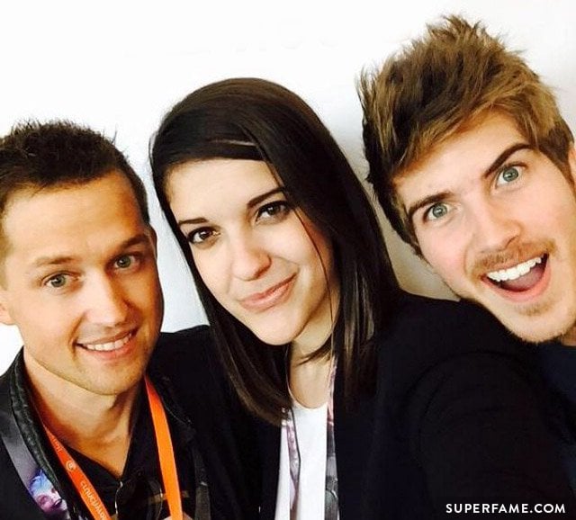 Luke Conard with Joey Graceffa and Catrific.