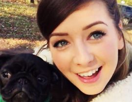 Zoella with Nala.