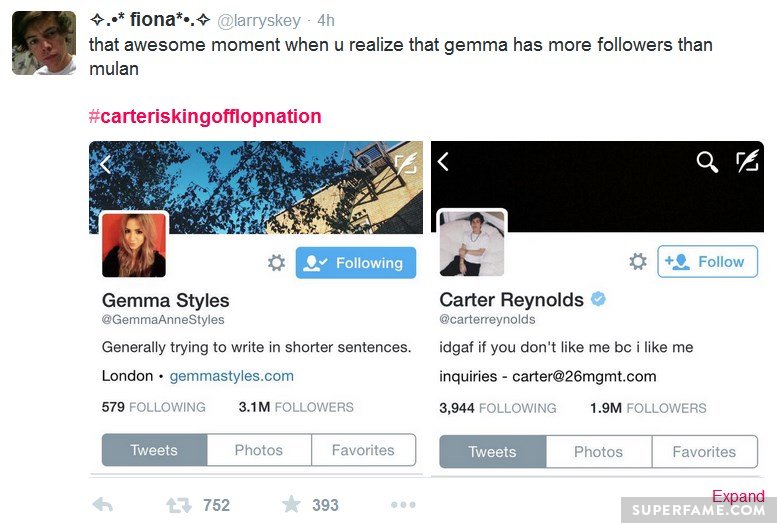 Jemma has more followers.