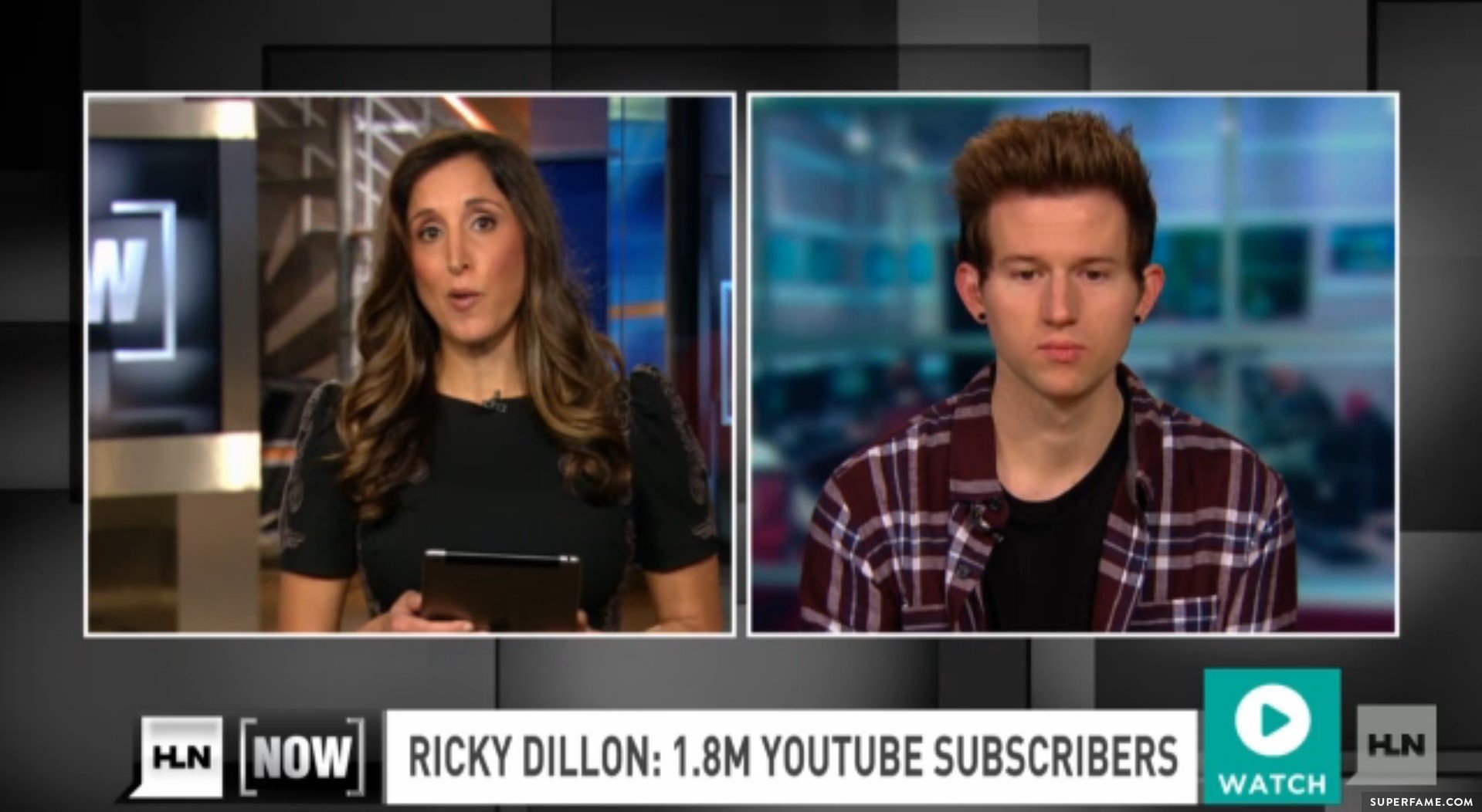 Ricky Dillon looking sad. 