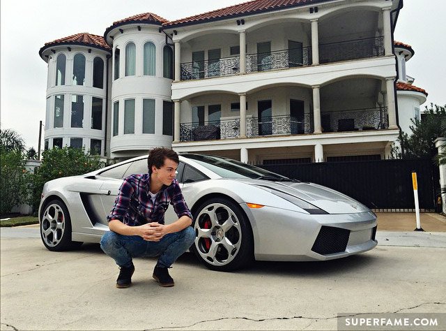 Taylor Caniff with his Lambo.