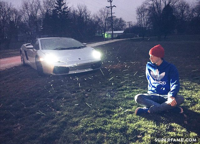 Taylor Caniff and his car.