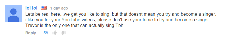 Trevor can sing