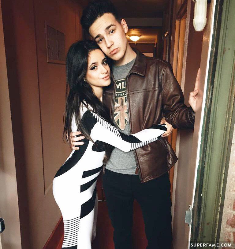 Camila Cabello hugs Jacob Whitesides.