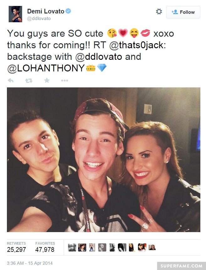 Demi Lovato with Lohanthony and Thatsojack.