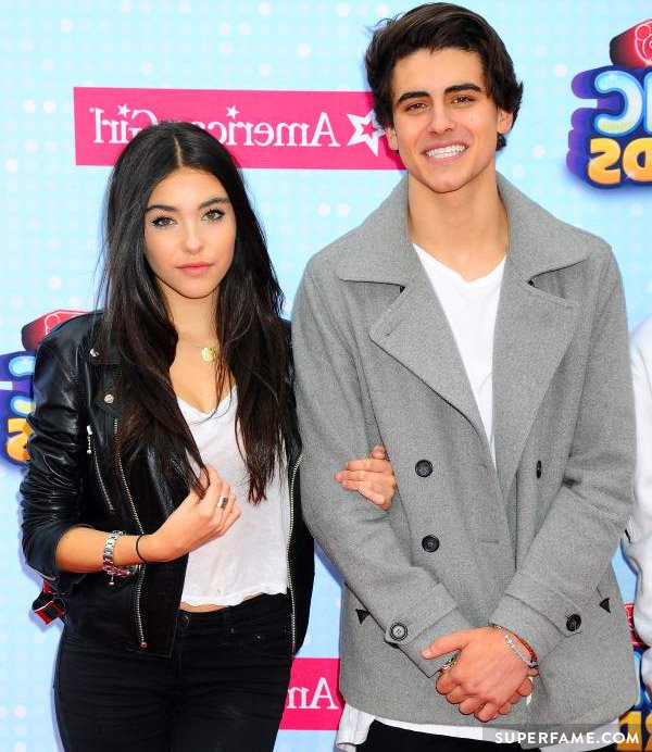 Madison Beer holds Jack Gilinsky.