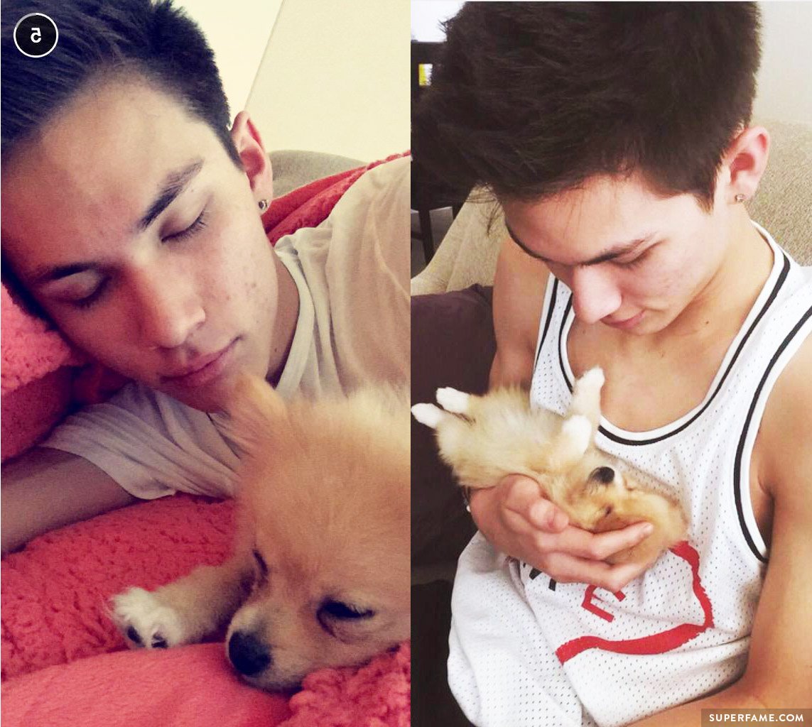 Carter Reynolds with Winnie.