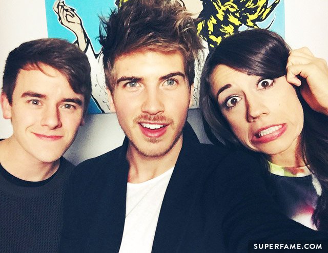 Colleen with Joey Graceffa and Connor Franta.