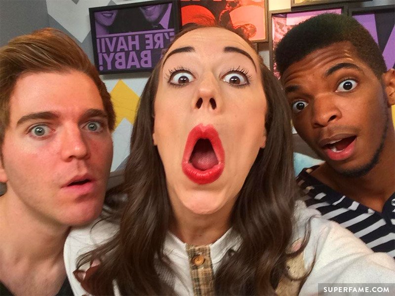 Miranda Sings with Shane Dawson and Kingsley.