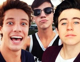 Cameron Dallas with Nash Grier and Taylor Caniff.