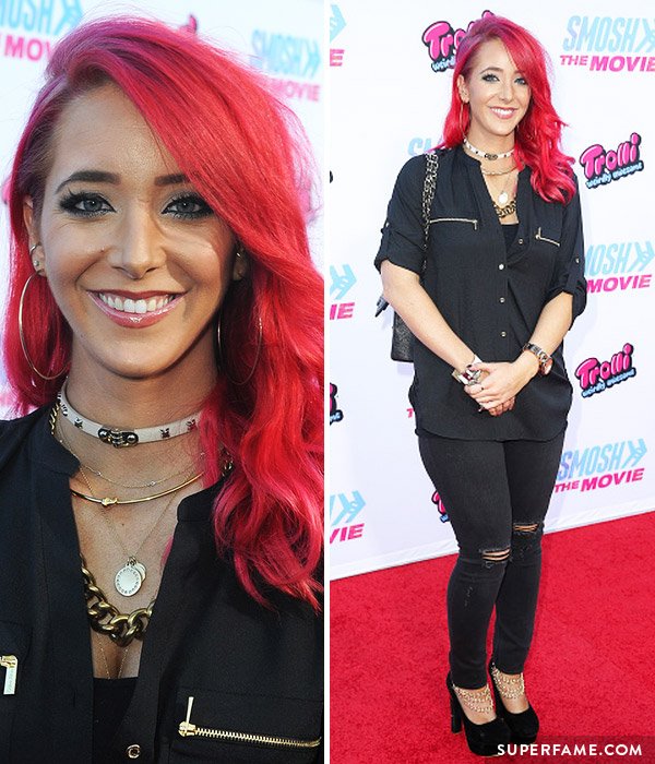 Jenna Marbles with red hair.