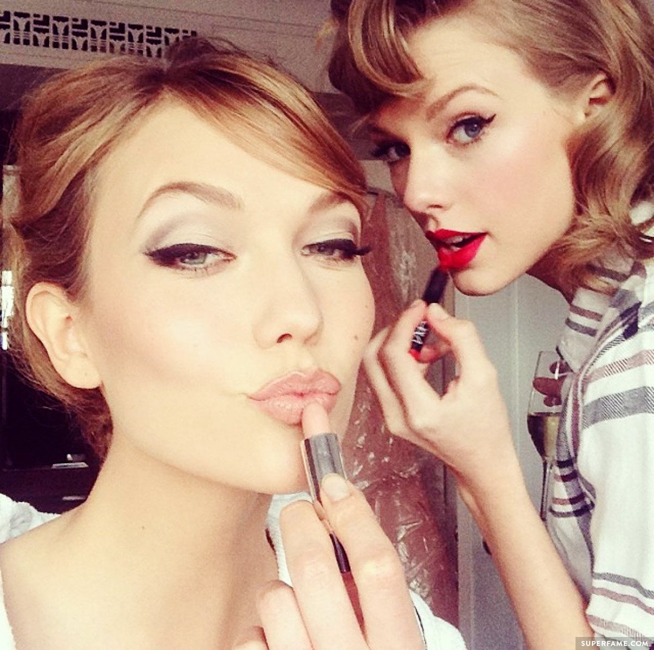 Karlie Kloss with Taylor Swift.