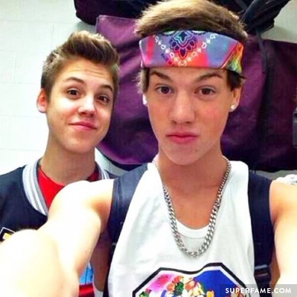 Taylor Caniff with his friend Matthew Espinosa. 