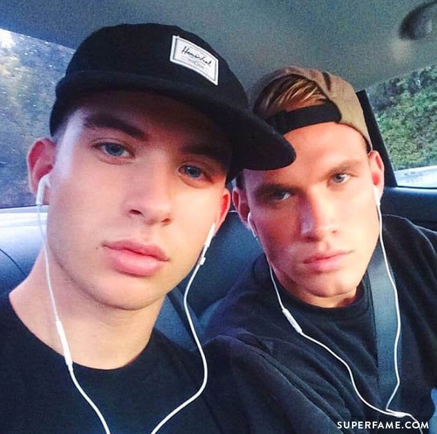 Aaron and Austin Rhodes during a car ride.