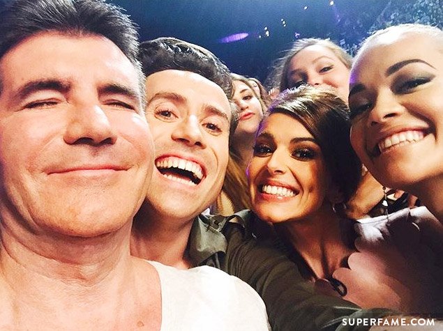 Simon Cowell, Nick Grimshaw, Cheryl Fernandez-Versini and Rita Ora.