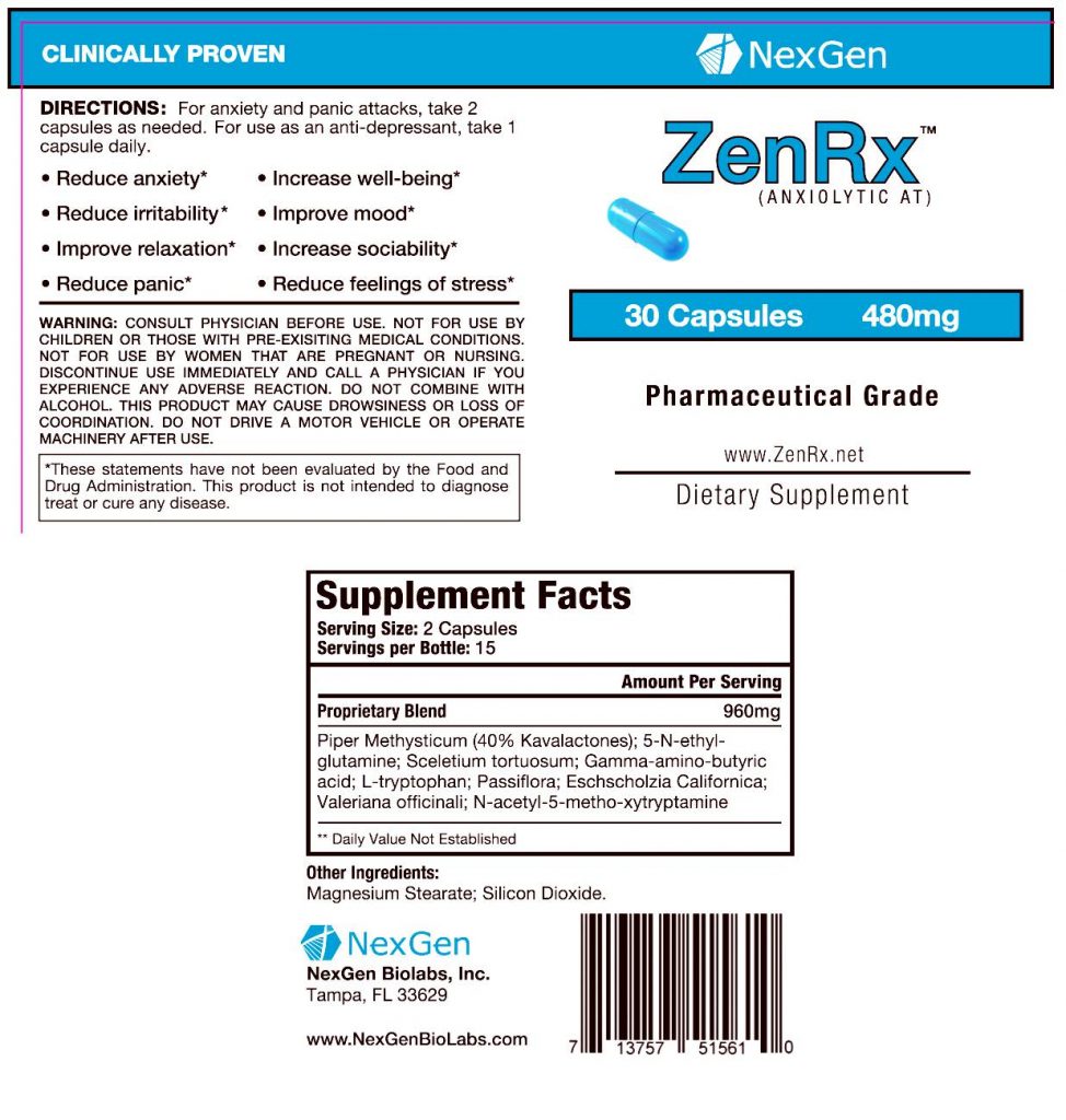 ZenRx ingredients.