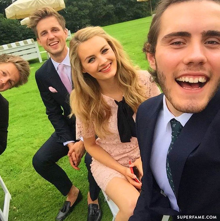 Alfie, Niomi, Marcus and Caspar at the wedding.