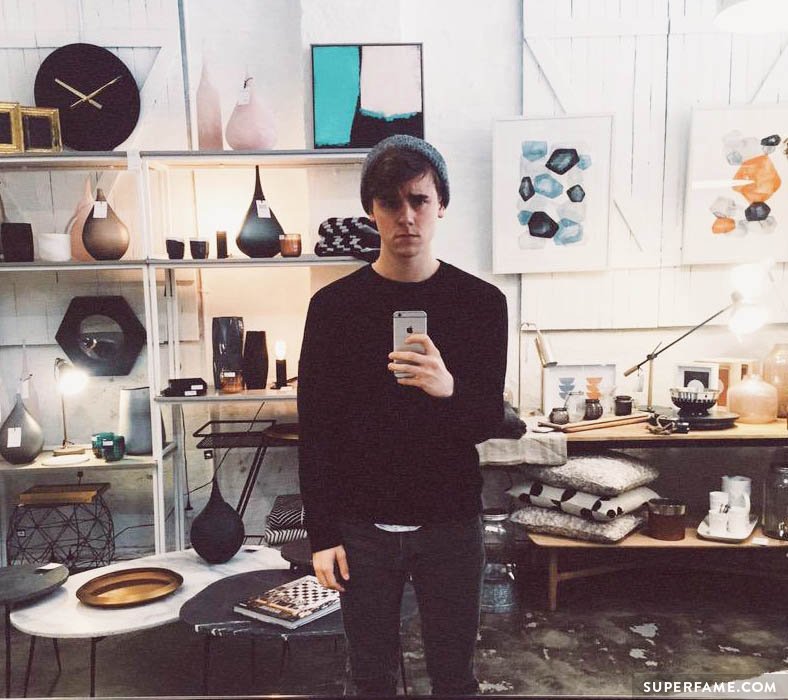 Connor Franta takes a selfie.