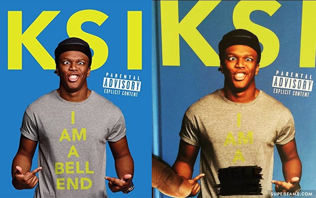 Original cover contrasted with his Instagram post. 