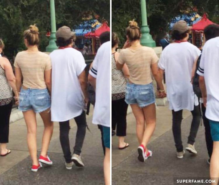 JC and Lia holding hands.