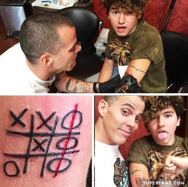 JC Caylen gets tattooed by Steve-O.