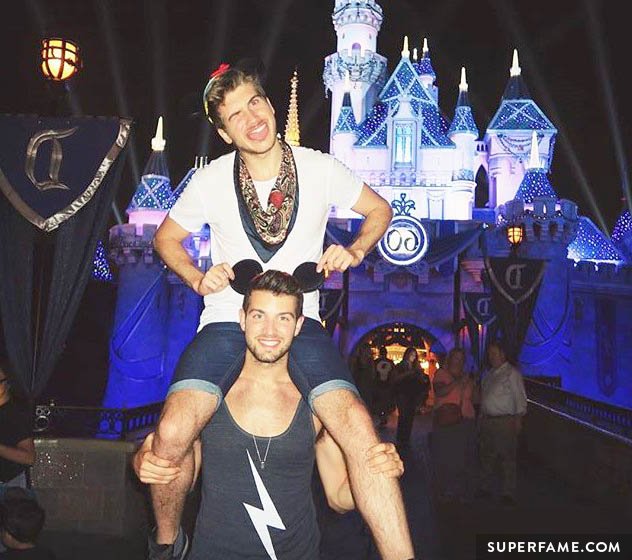 Joey Graceffa and Daniel at Disney.