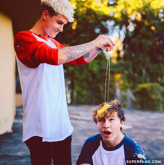 JC gets egged by Kian. 