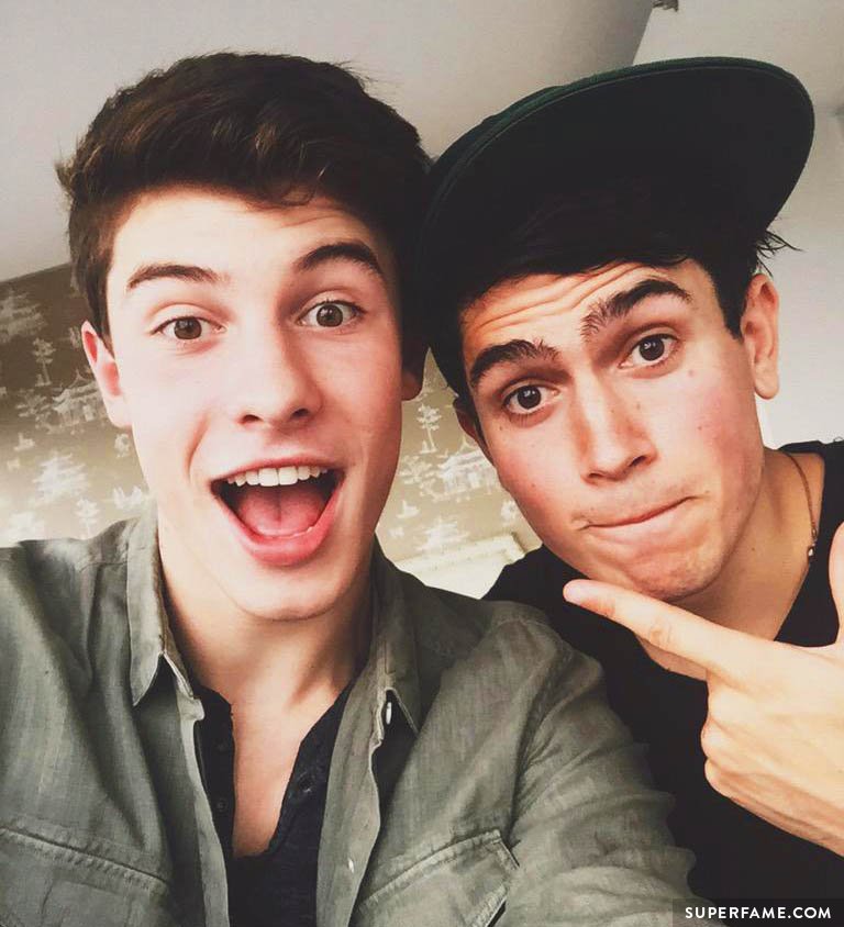 Luke Franks with Shawn Mendes.