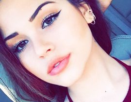 Maggie Lindemann's makeup.