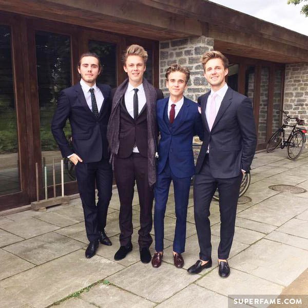 Marcus, Joe, Caspar and Alfie all suited up.