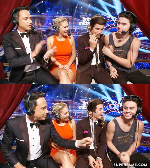 Nash supporting Hayes on Dancing with the Stars.