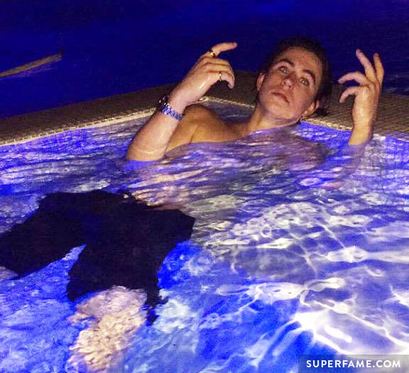 Nash is swimming.