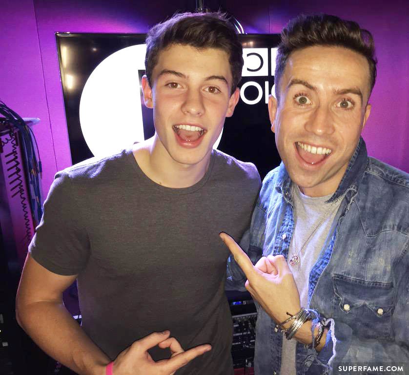 Nick Grimshaw with Shawn Mendes.