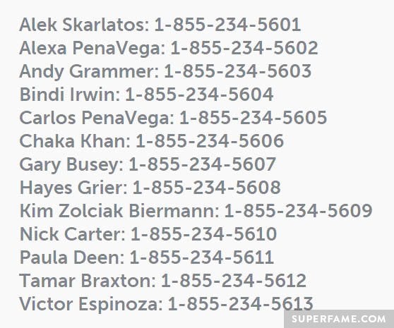 Phone numbers for Dancing with the Stars. (Photo: ABC)