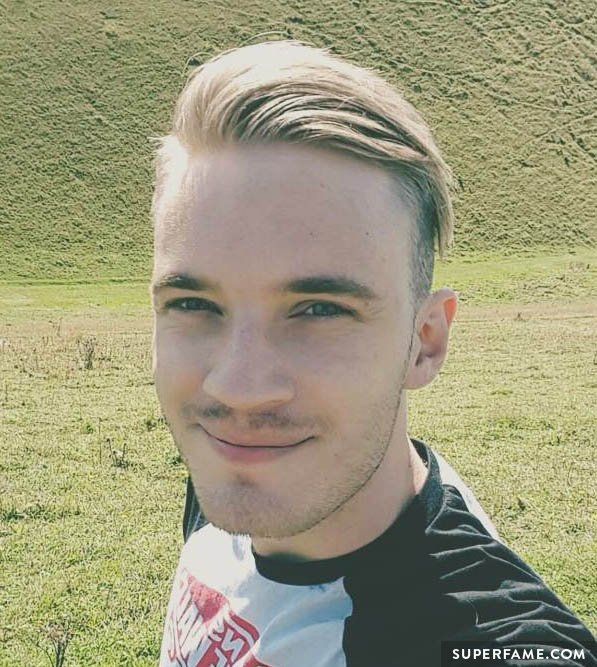 Pewdiepie in a field.