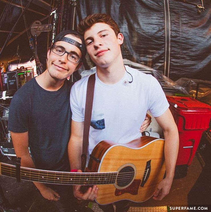 Shawn Mendes on his guitar.