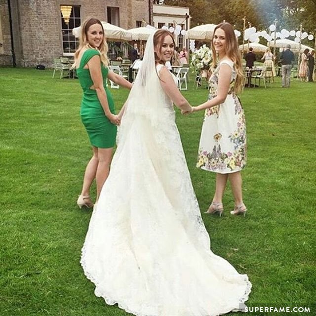 Tanya Burr's wedding dress. (Photo: Instagram)