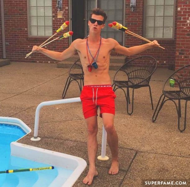 Taylor Caniff plays with fireworks.