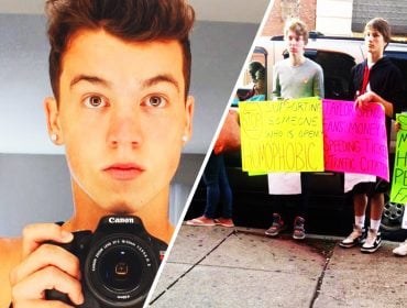 Taylor Caniff's protest / picket.