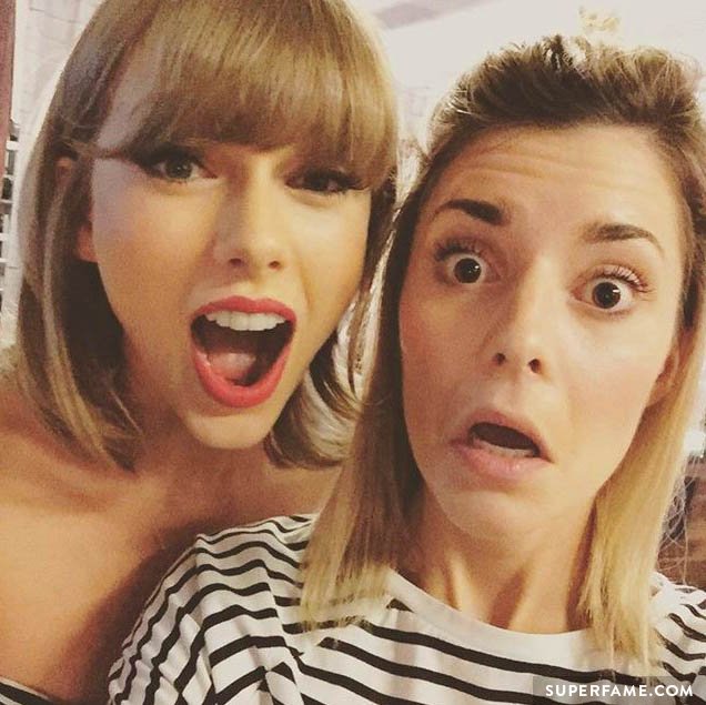 Taylor Swift with Grace Helbig.