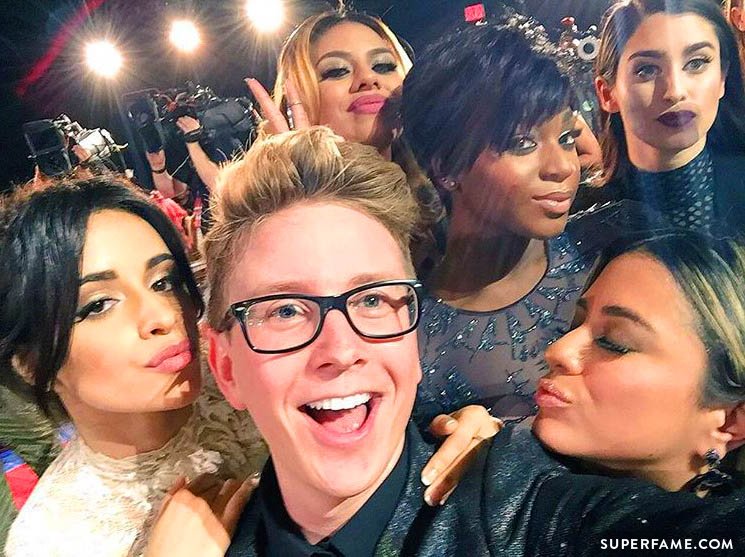 Tyler Oakley and Fifth Harmony.