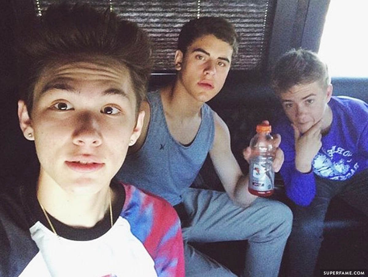 Carter with close friends Jack and Jack.