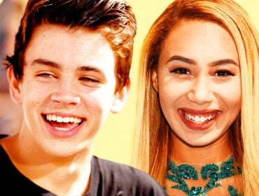 Eva Gutowski and Hayes Grier.