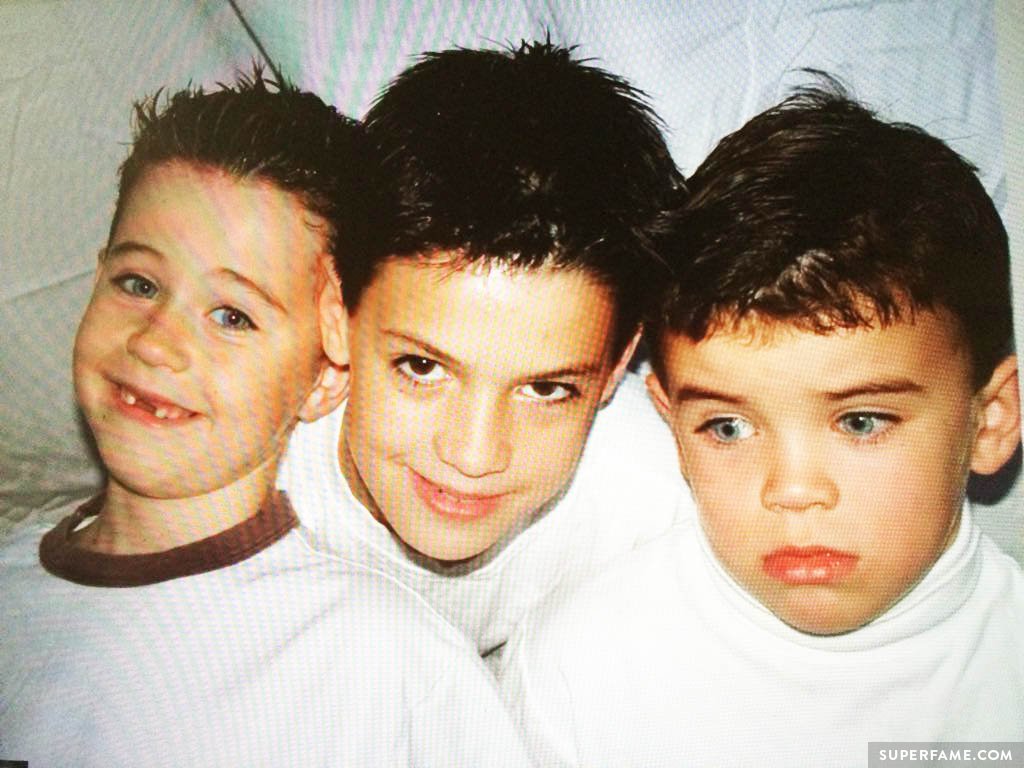 Baby photos of Nash, Hayes and Will.