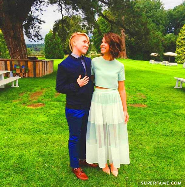 Ingrid and Hannah at a wedding.