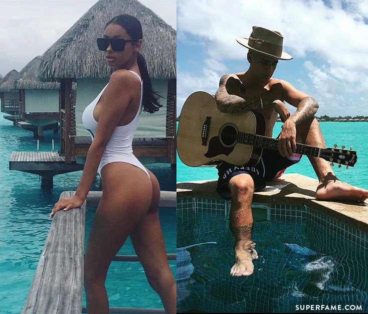 Justin Bieber and Jayde Pierce show off on Instagram.