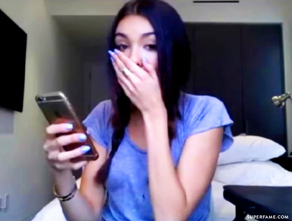 Madison Beer shocked.